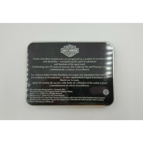 Harley Davidson Playing Cards In Collectible Tin 2 Sets 4 Packs - Picture 8 of 12
